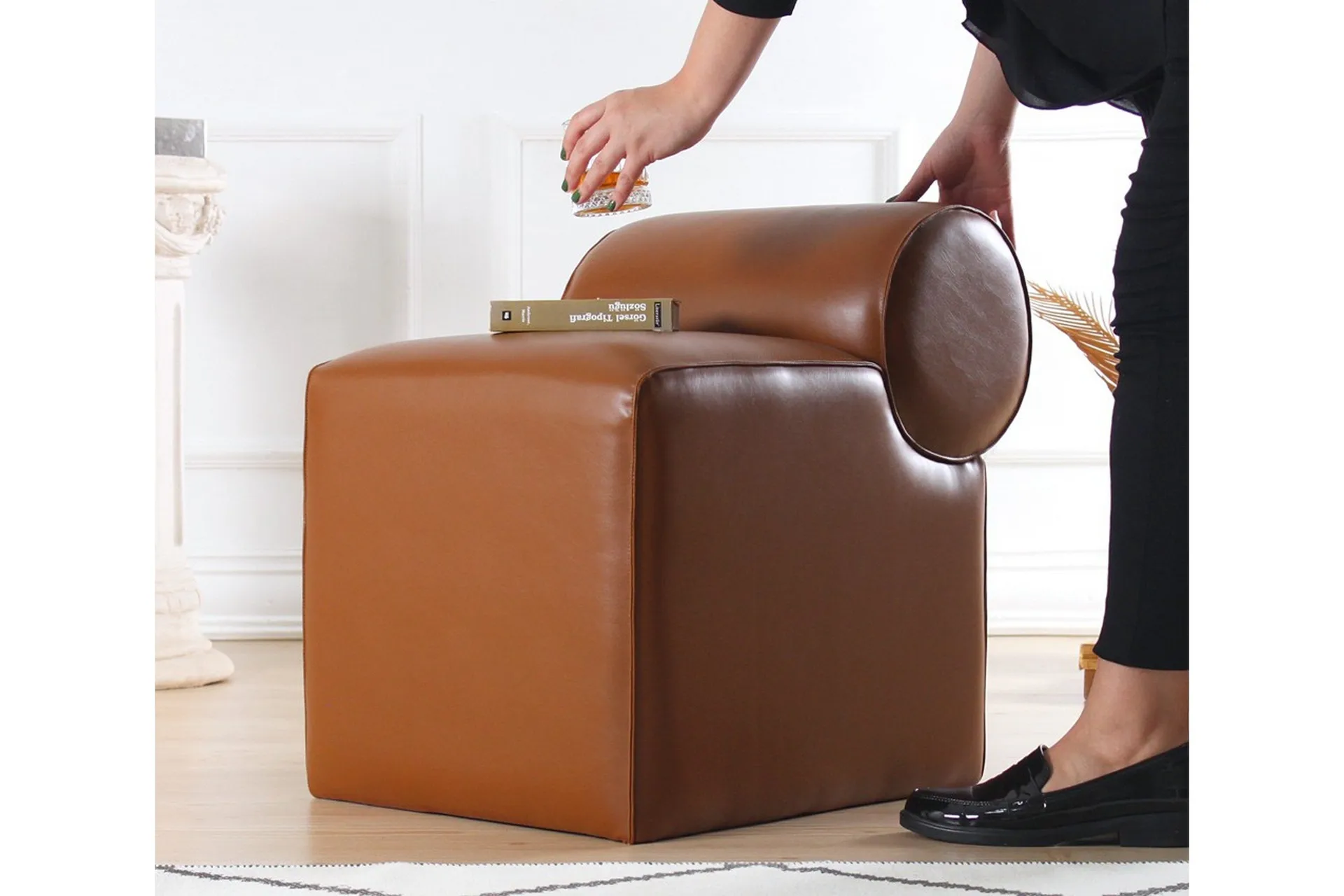 Nahar Sittepuff 45 cm Brun - Møbler - Trademax