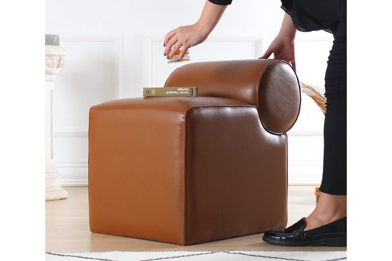 Nahar Sittepuff 45 cm - Brun - Møbler - Stoler & lenestoler - Krakk - Puff