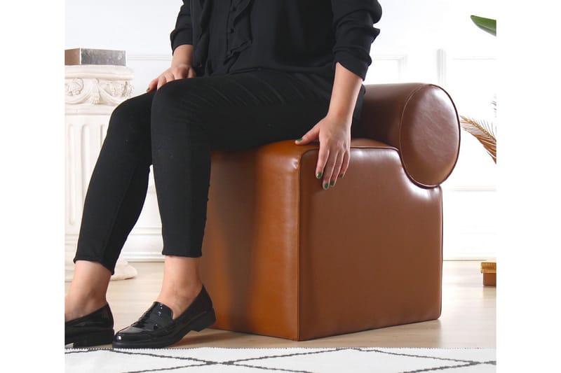 Nahar Sittepuff 45 cm - Brun - Møbler - Stoler & lenestoler - Krakk - Puff