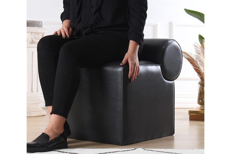 Nahar Sittepuff 45 cm - Svart - Møbler - Stoler & lenestoler - Krakk - Puff