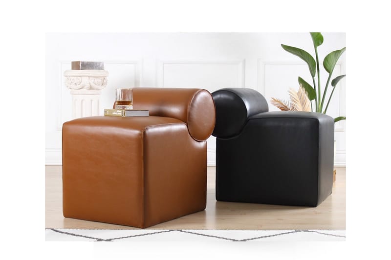Nahar Sittepuff 45 cm - Svart - Møbler - Stoler & lenestoler - Krakk - Puff