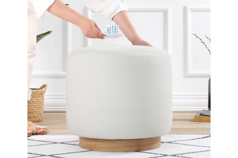 Namra Sittepuff 45 cm - Cream - Møbler - Stoler & lenestoler - Krakk - Puff