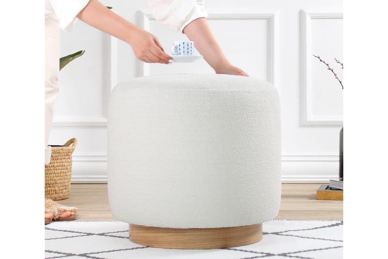 Namra Sittepuff 45 cm - Cream - Møbler - Stoler & lenestoler - Krakk - Puff