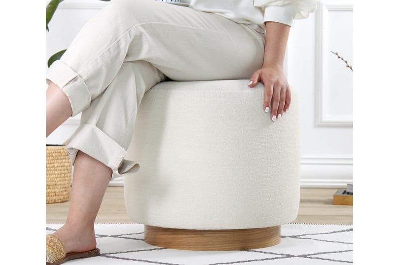 Namra Sittepuff 45 cm - Cream - Møbler - Stoler & lenestoler - Krakk - Puff