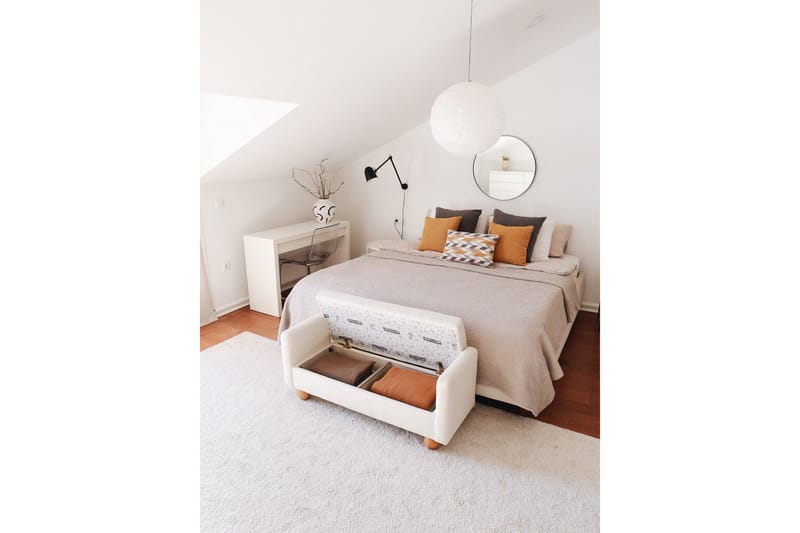 Natsuko Sittepuff 115 cm - Hvit - Møbler - Stoler & lenestoler - Krakk - Puff