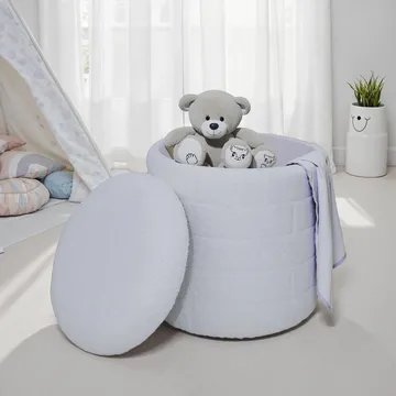 Navik oppbevaringspuff 40x40x45 cm med avtakbart lokk - hvit - Møbler - Stoler & lenestoler - Krakk - Puff