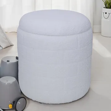 Navik oppbevaringspuff 40x40x45 cm med avtakbart lokk - hvit - Møbler - Stoler & lenestoler - Krakk - Puff