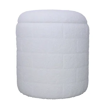 Navik oppbevaringspuff 40x40x45 cm med avtakbart lokk - hvit - Møbler - Stoler & lenestoler - Krakk - Puff