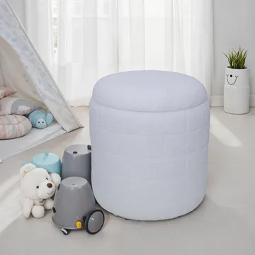 Navik oppbevaringspuff 40x40x45 cm med avtakbart lokk - hvit - Møbler - Stoler & lenestoler - Krakk - Puff