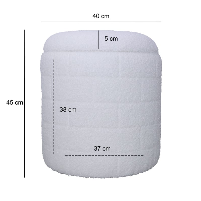 Navik oppbevaringspuff 40x40x45 cm med avtakbart lokk - hvit - Møbler - Stoler & lenestoler - Krakk - Puff