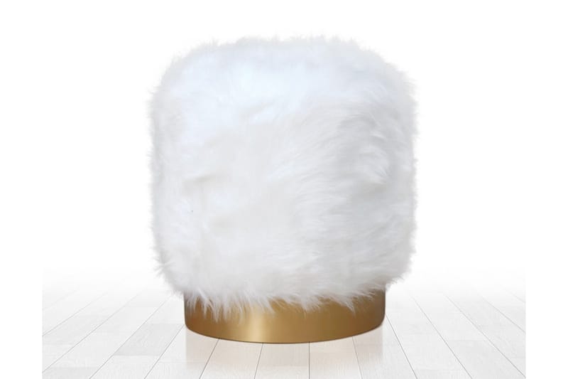 Needles Sittepuff 40 cm - Hvit - Møbler - Stoler & lenestoler - Krakk - Puff