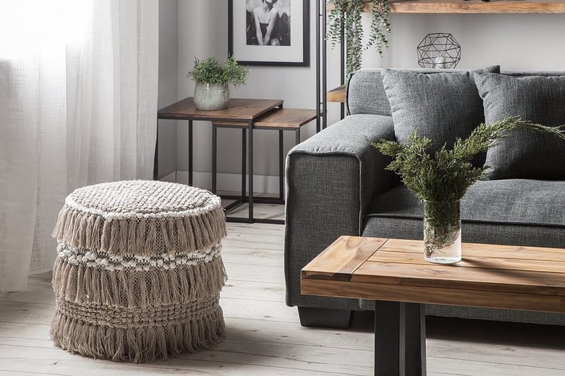 Noida Puff 44 cm - Beige - Møbler - Stoler & lenestoler - Krakk - Puff