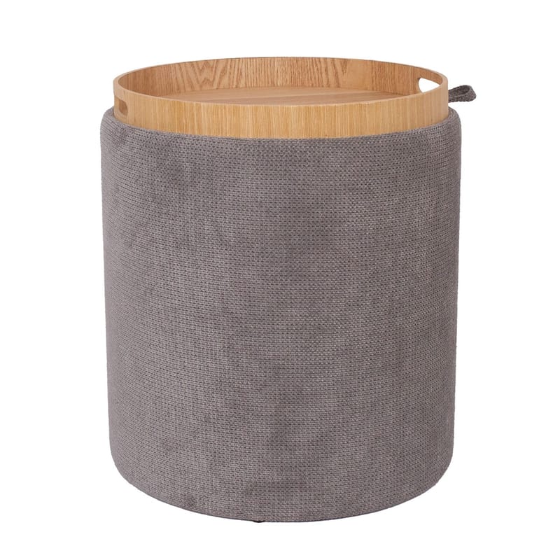 Ottoman/Table HOME4YOU - Grå - Møbler - Stoler & lenestoler - Krakk - Puff