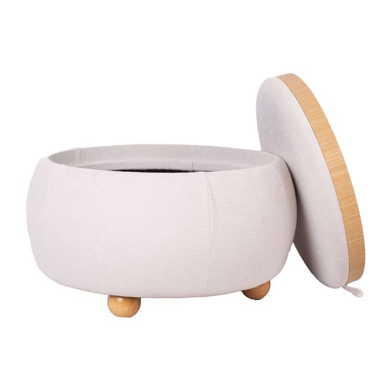 Ottoman/Table HOME4YOU - Hvit - Møbler - Stoler & lenestoler - Krakk - Puff