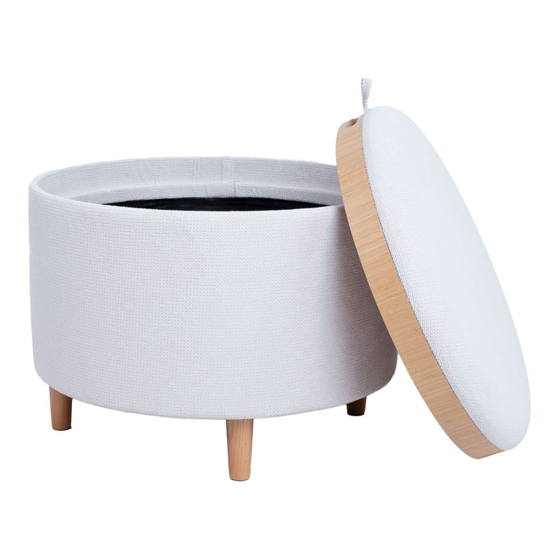 Ottoman/Table HOME4YOU - Hvit - Møbler - Stoler & lenestoler - Krakk - Puff