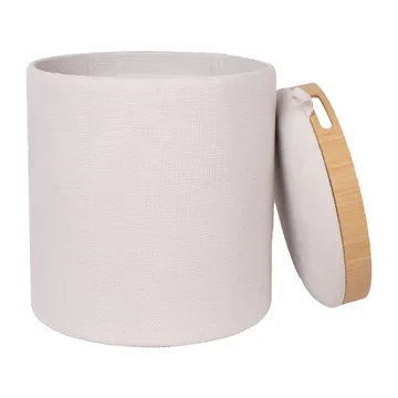Ottoman/Table HOME4YOU - Hvit - Møbler - Stoler & lenestoler - Krakk - Puff - Sittepuff med oppbevaring