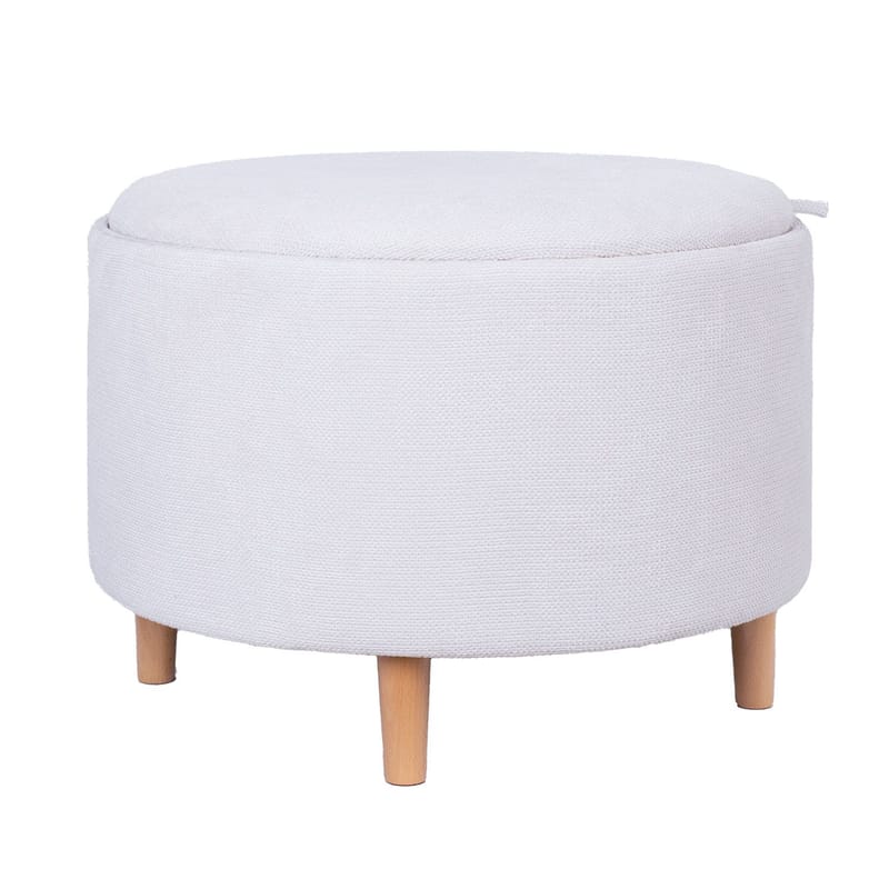 Ottoman/Table HOME4YOU - Hvit - Møbler - Stoler & lenestoler - Krakk - Puff