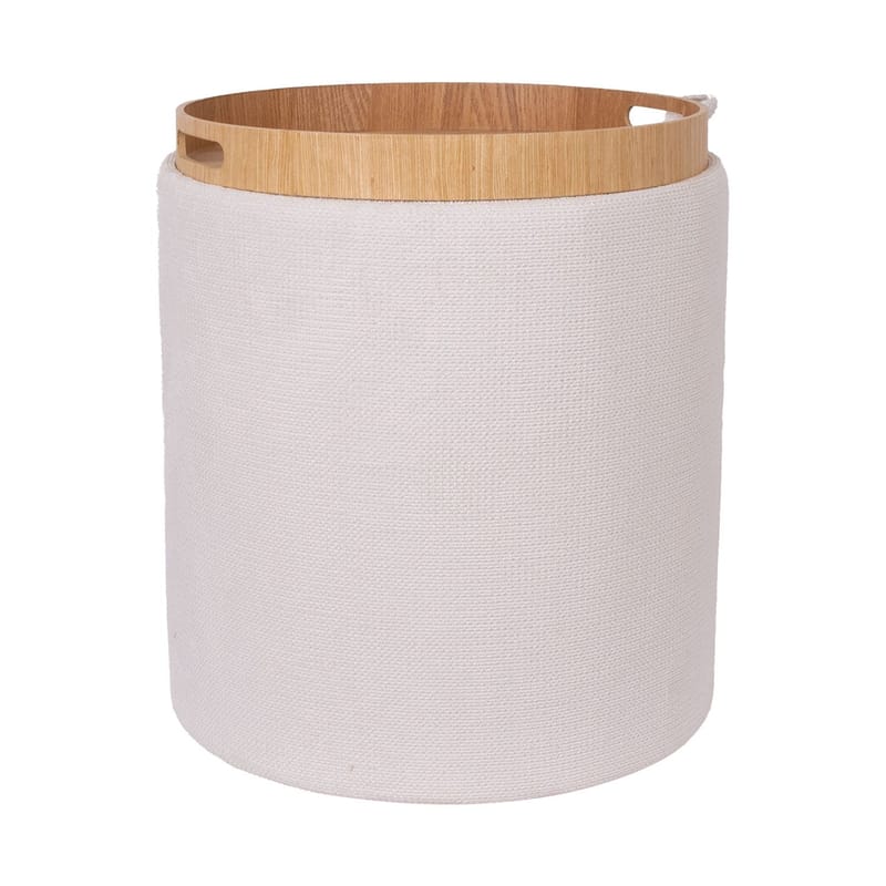 Ottoman/Table HOME4YOU - Hvit - Møbler - Stoler & lenestoler - Krakk - Puff