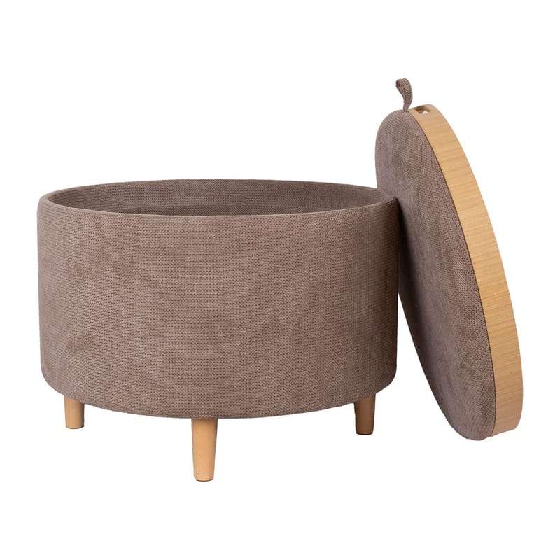 Ottoman/Table HOME4YOU - Lysebrun - Møbler - Stoler & lenestoler - Krakk - Puff