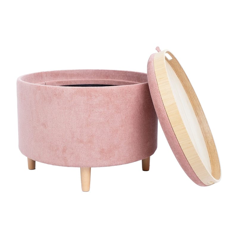 Ottoman/Table HOME4YOU - Rosa - Møbler - Stoler & lenestoler - Krakk - Puff