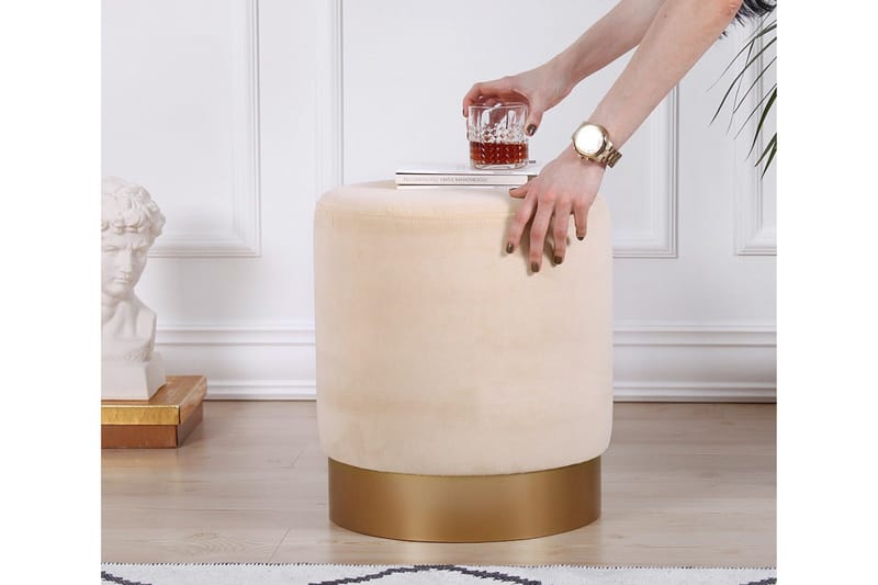 Owensboro Sittepuff 40 cm - Beige - Møbler - Stoler & lenestoler - Krakk - Puff