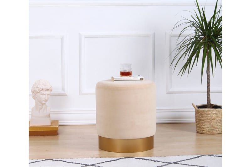 Owensboro Sittepuff 40 cm - Beige - Møbler - Stoler & lenestoler - Krakk - Puff