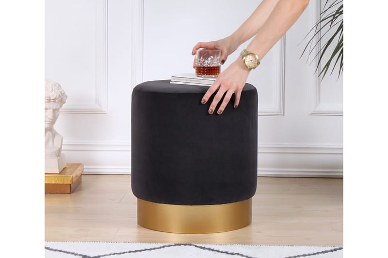 Owensboro Sittepuff 40 cm - Grå - Møbler - Stoler & lenestoler - Krakk - Puff