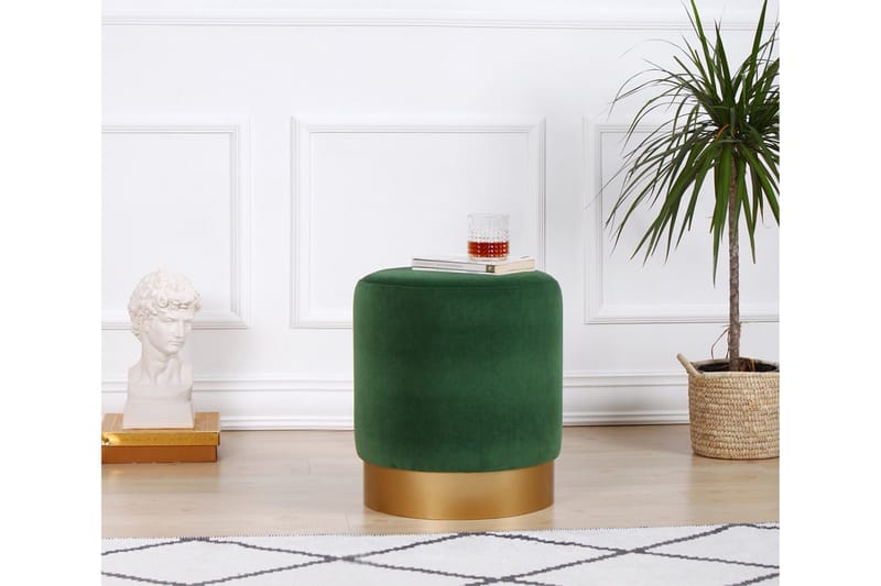 Owensboro Sittepuff 40 cm - Grønn - Møbler - Stoler & lenestoler - Krakk - Puff