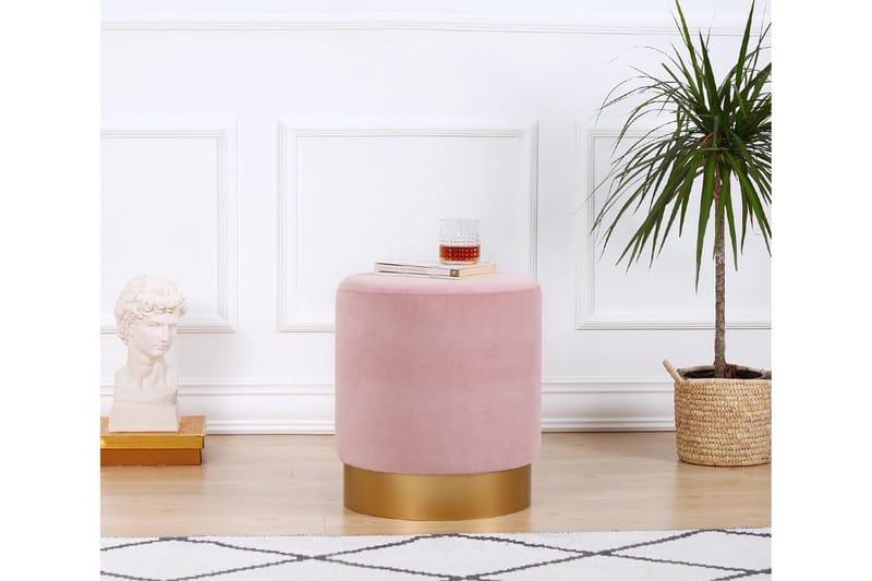 Owensboro Sittepuff 40 cm - Rosa - Møbler - Stoler & lenestoler - Krakk - Puff
