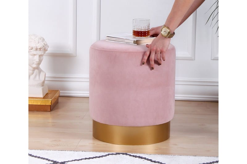 Owensboro Sittepuff 40 cm - Rosa - Møbler - Stoler & lenestoler - Krakk - Puff
