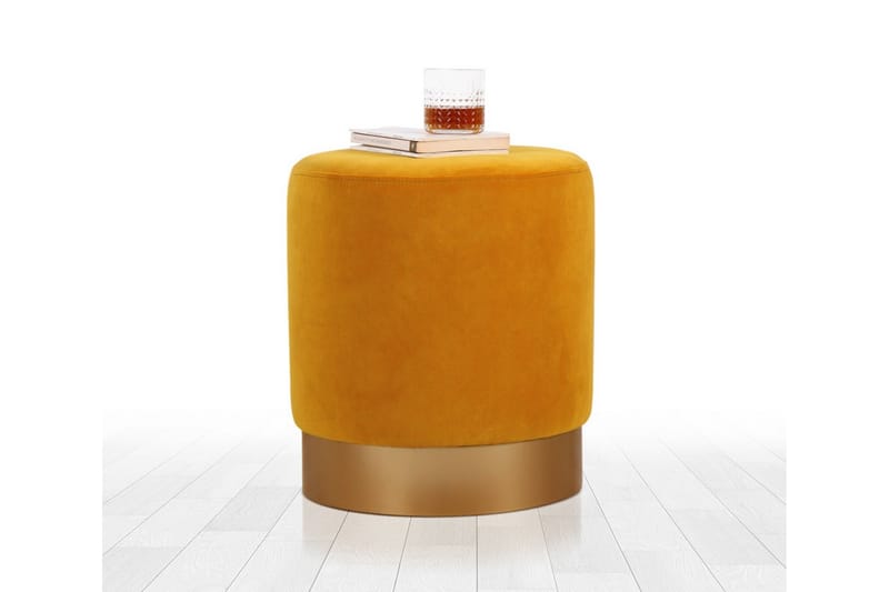 Owensboro Sittepuff 40 cm - Sennepsgul - Møbler - Stoler & lenestoler - Krakk - Puff