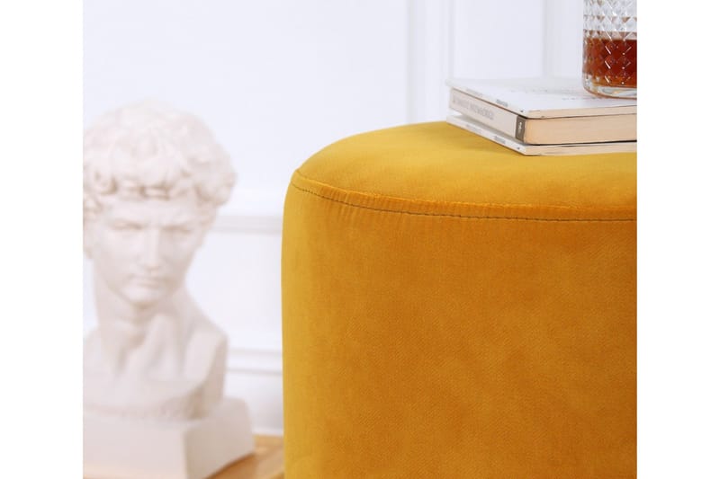 Owensboro Sittepuff 40 cm - Sennepsgul - Møbler - Stoler & lenestoler - Krakk - Puff