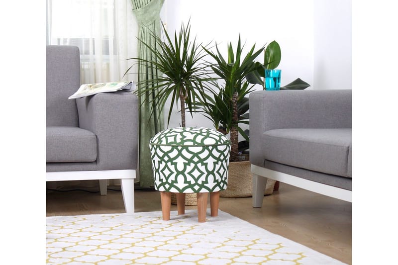 Painesville Sittepuff 42 cm - Grønn - Møbler - Stoler & lenestoler - Krakk - Puff