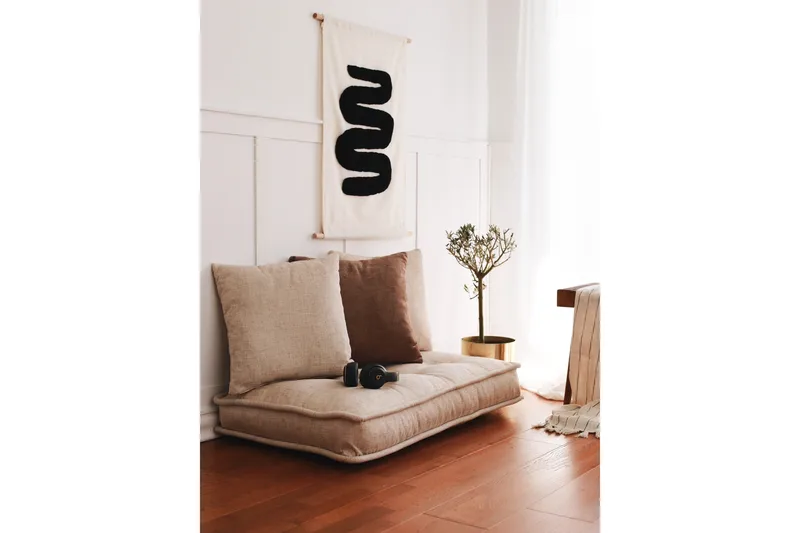 Parul Sittepuff 100 cm - Cream - Møbler - Stoler & lenestoler - Krakk - Puff