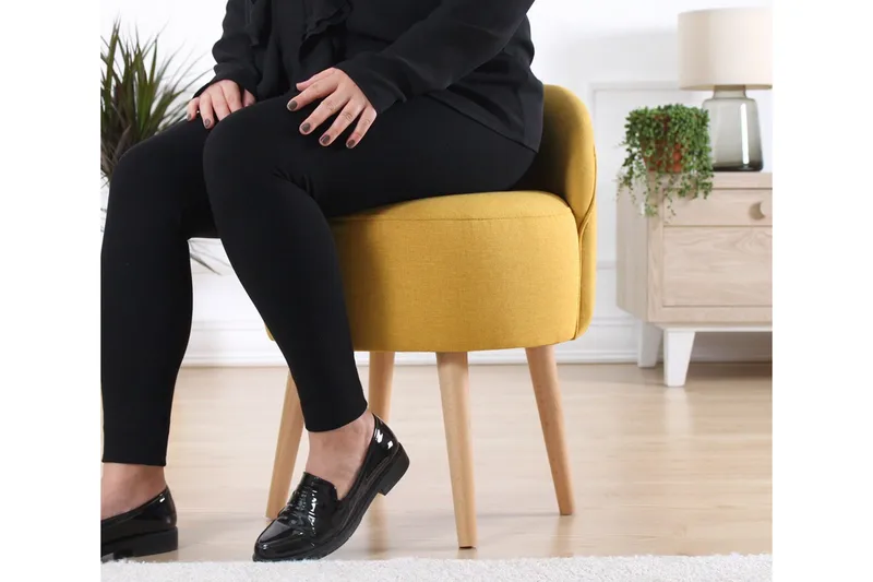 Philippi Sittepuff 42 cm - Gul - Møbler - Stoler & lenestoler - Krakk - Puff