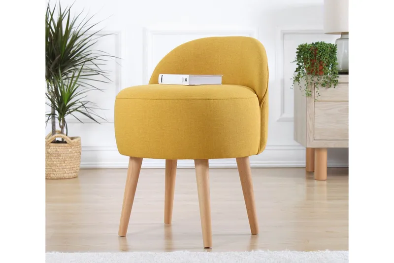 Philippi Sittepuff 42 cm - Gul - Møbler - Stoler & lenestoler - Krakk - Puff