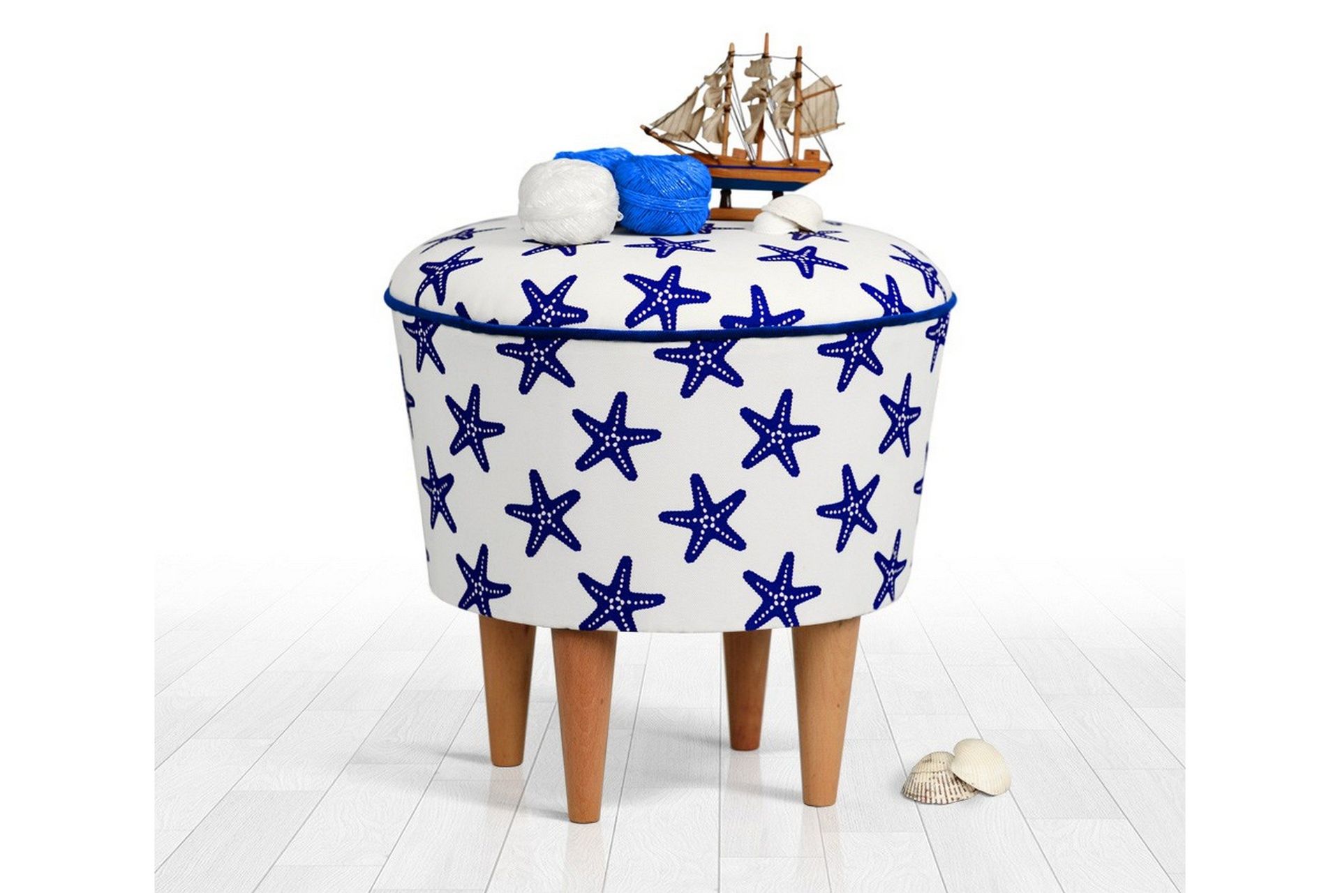 Pradera Sittepuff 42 cm - Blå
