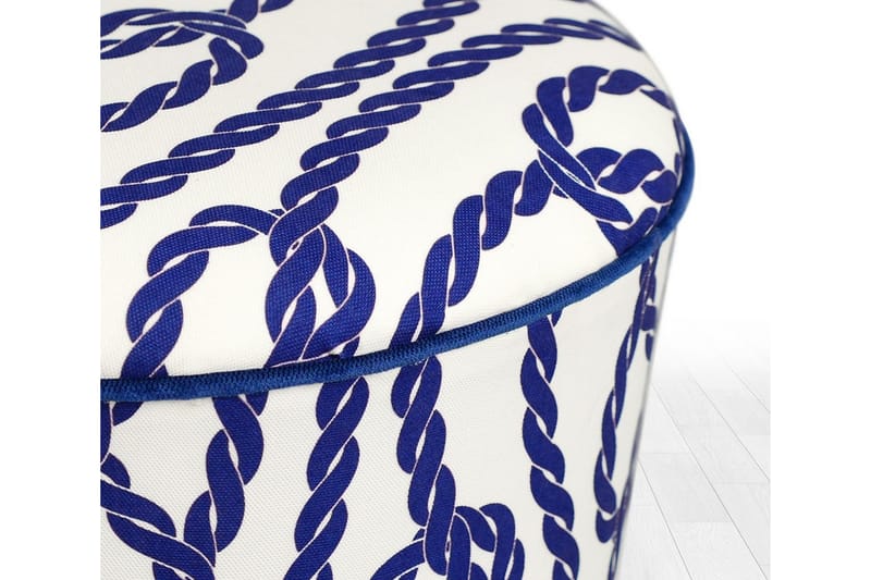 Pradera Sittepuff 42 cm - Blå/Hvit - Møbler - Stoler & lenestoler - Krakk - Puff