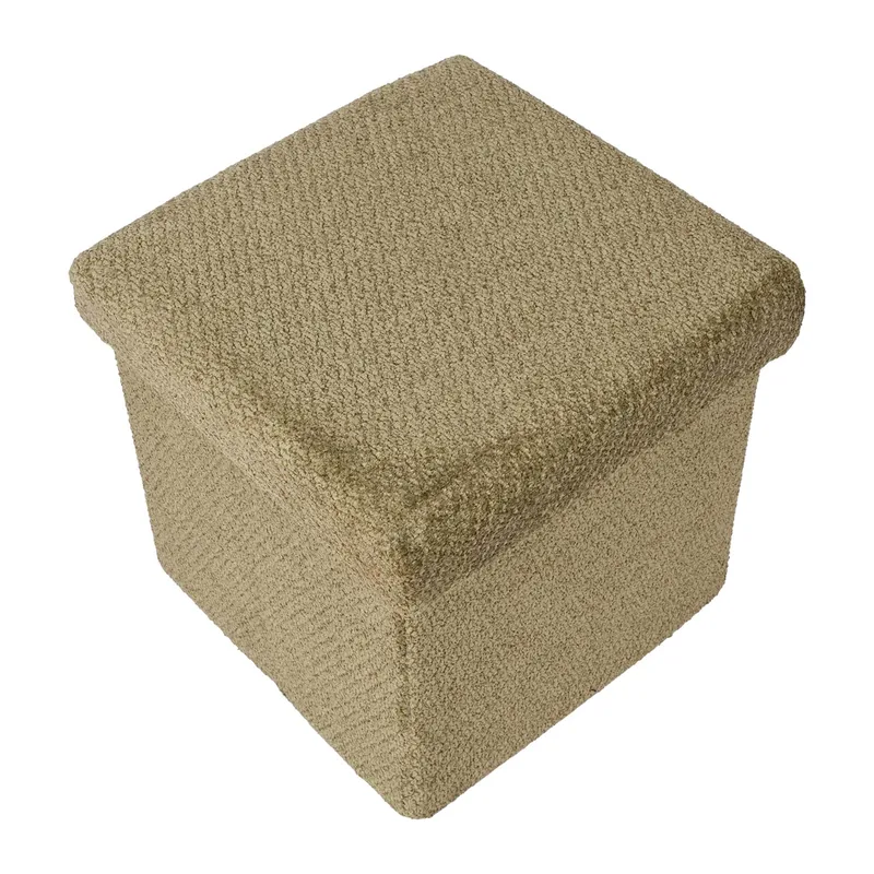 Puff HOME4YOU Jesse med oppbevaring 30x30x30 cm Grønn - Grønn - Møbler - Stoler & lenestoler - Krakk - Puff