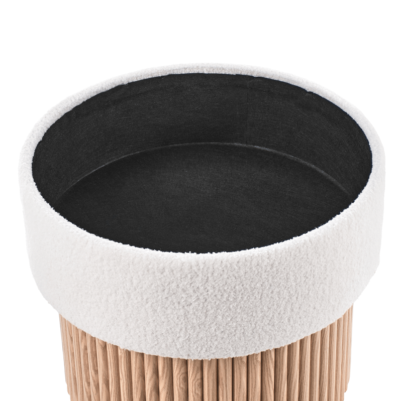 Puff Richey - Off-White - Møbler - Stoler & lenestoler - Krakk - Puff - Sittepuff med oppbevaring
