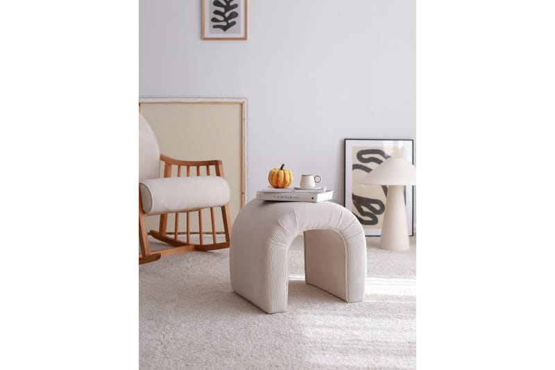 Ramdas Sittepuff 51 cm - Hvit - Møbler - Stoler & lenestoler - Krakk - Puff