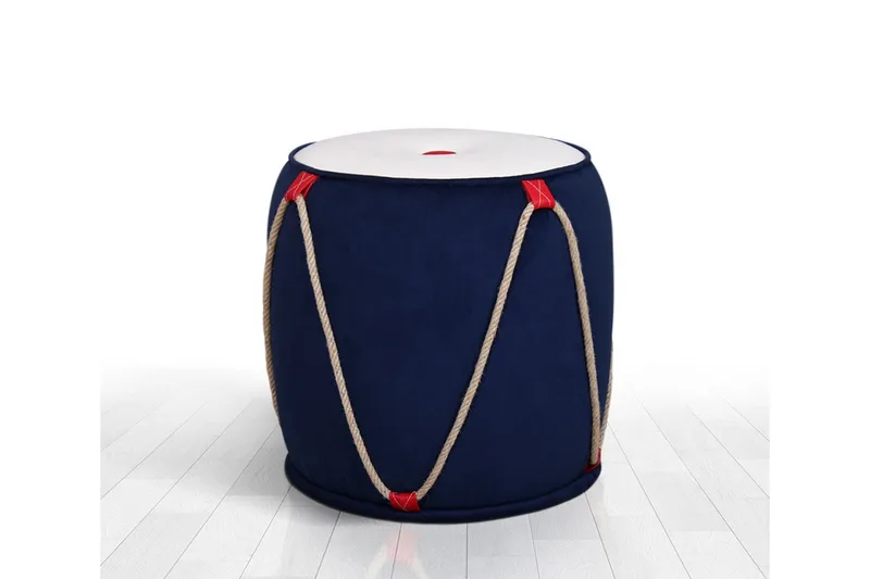 Redlands Sittepuff 42 cm - Blå - Møbler - Stoler & lenestoler - Krakk - Puff