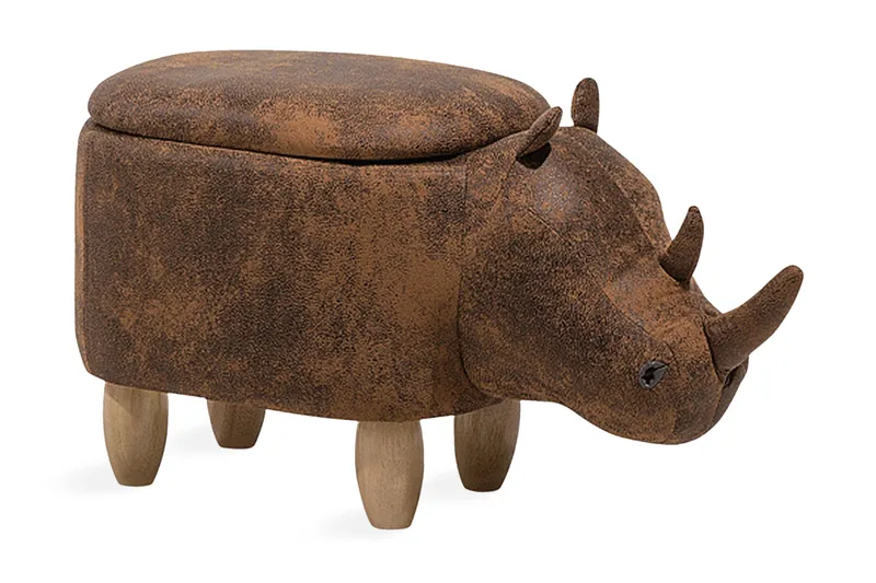 Rhino Puff 60 cm, Brun