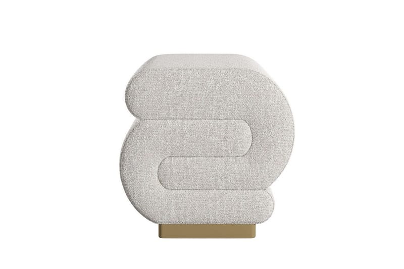 Puff Sanina Krem - Cremehvit - Møbler - Stoler & lenestoler - Krakk - Puff