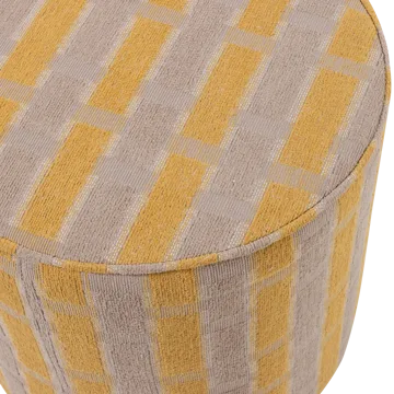 Puff Sarli 46 cm rundt - Taupe/Gul - Møbler - Stoler & lenestoler - Krakk - Puff