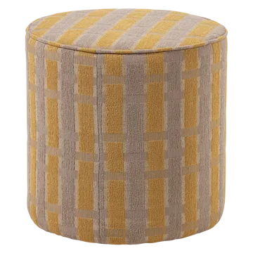 Puff Sarli 46 cm rundt - Taupe/Gul - Møbler - Stoler & lenestoler - Krakk - Puff