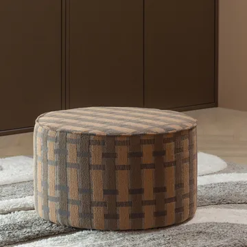 Puff Sarli 60 cm rundt - Brun/Rosa - Møbler - Stoler & lenestoler - Krakk - Puff