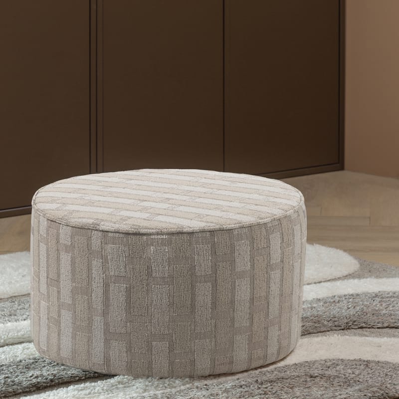 Puff Sarli 60 cm rundt - Natur/Beige - Møbler - Stoler & lenestoler - Krakk - Puff