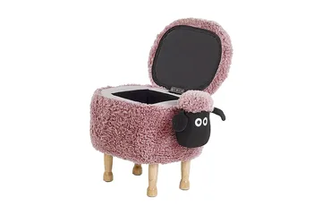 Sauepuff med oppbevaring - Rosa - Møbler - Stoler & lenestoler - Krakk - Puff
