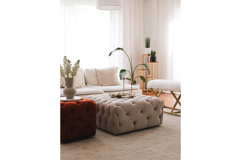 Seban Sittepuff 80 cm - Cream - Møbler - Stoler & lenestoler - Krakk - Puff